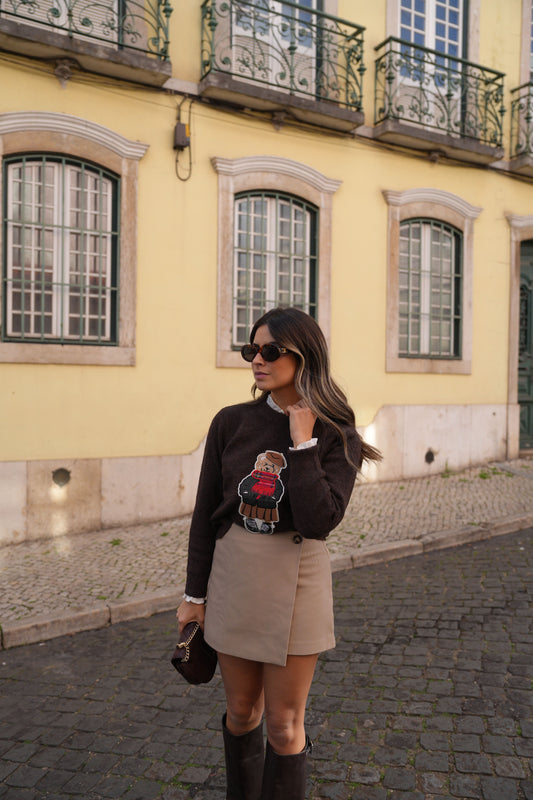 Camisola de malha Teddy