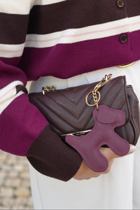 City Dog Charm - Burgundy