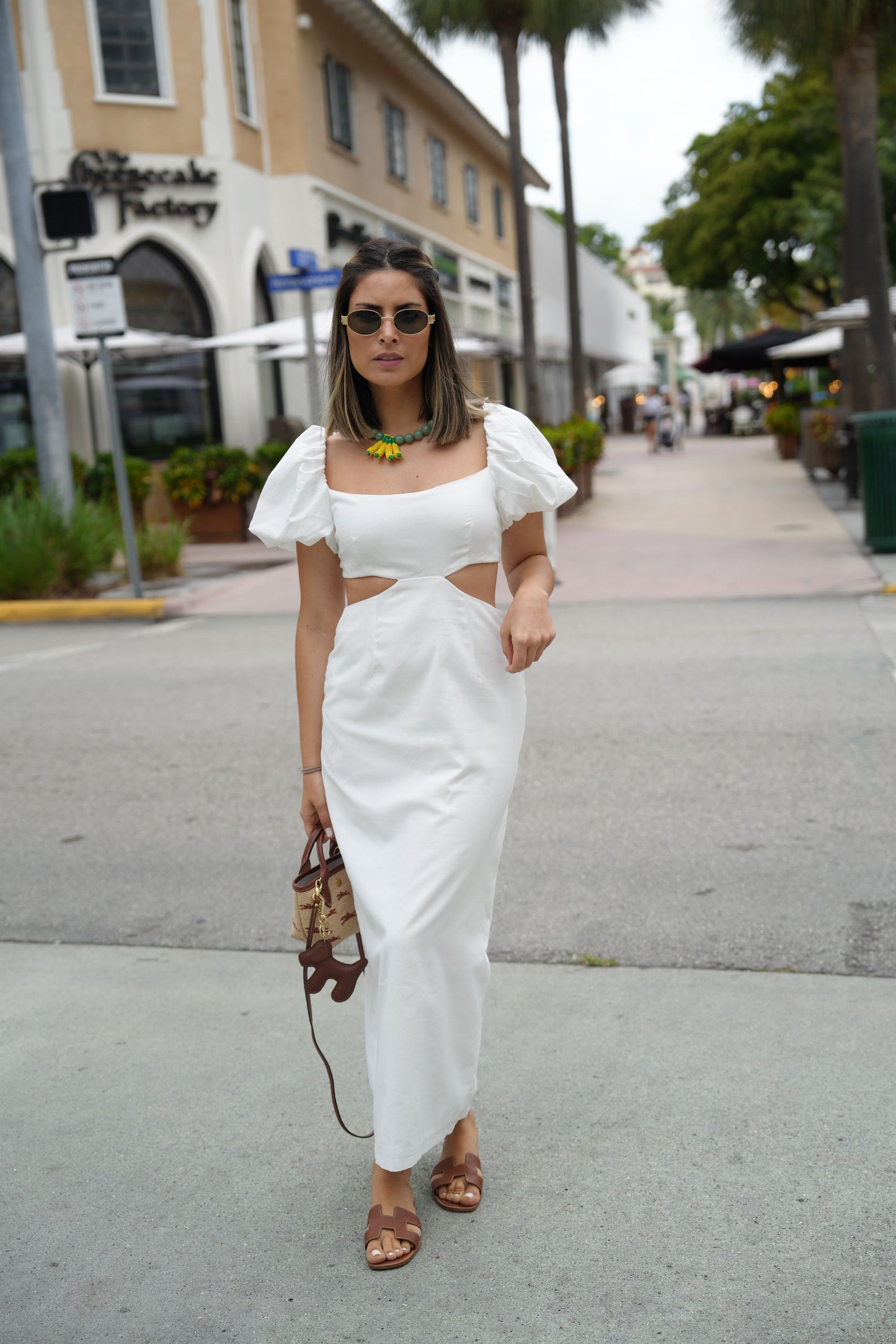 Vestido Midi com Aberturas Brickell