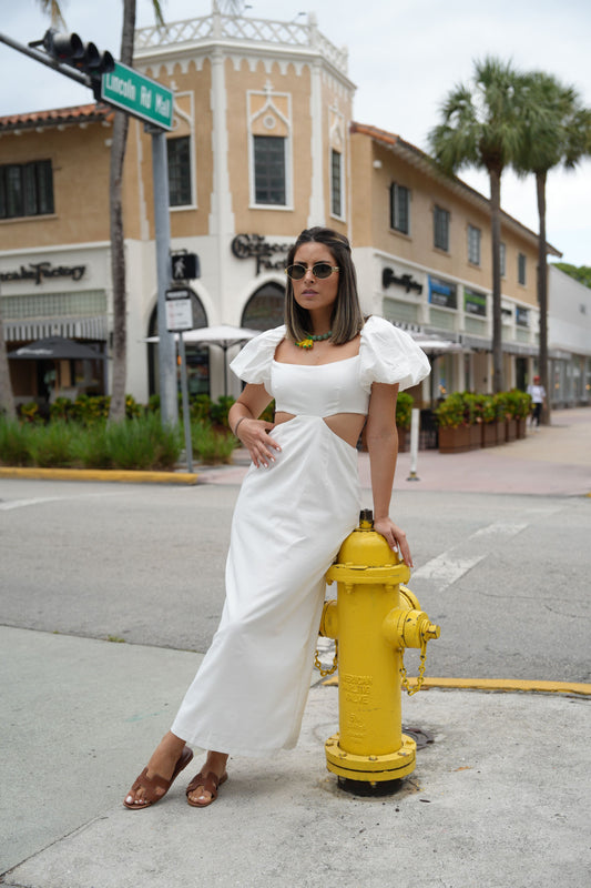 Vestido Midi com Aberturas Brickell - envios a partir 18/05