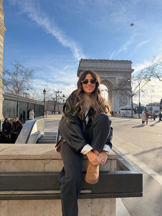 Casaco efeito pele Élise