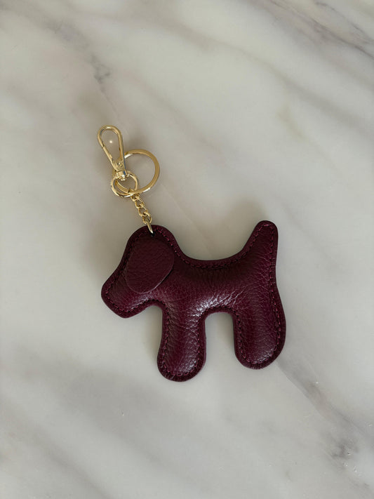 City Dog Charm - Burgundy